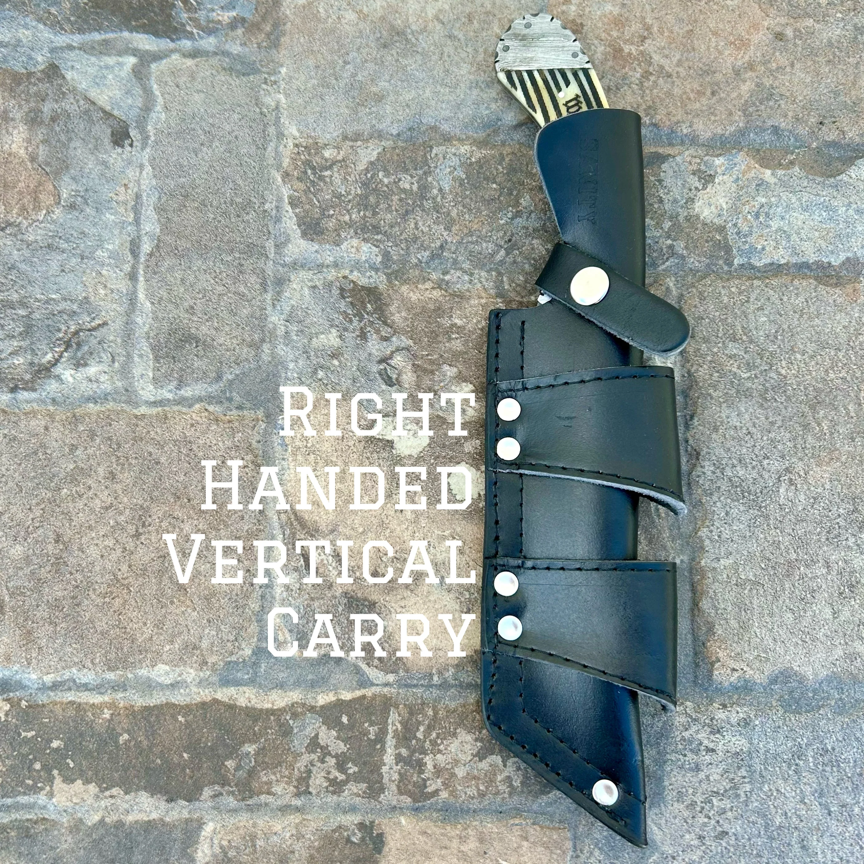11” Doc Holiday - Bone - Damascus - Horizontal & Vertical Carry - DOC2 - Image 6