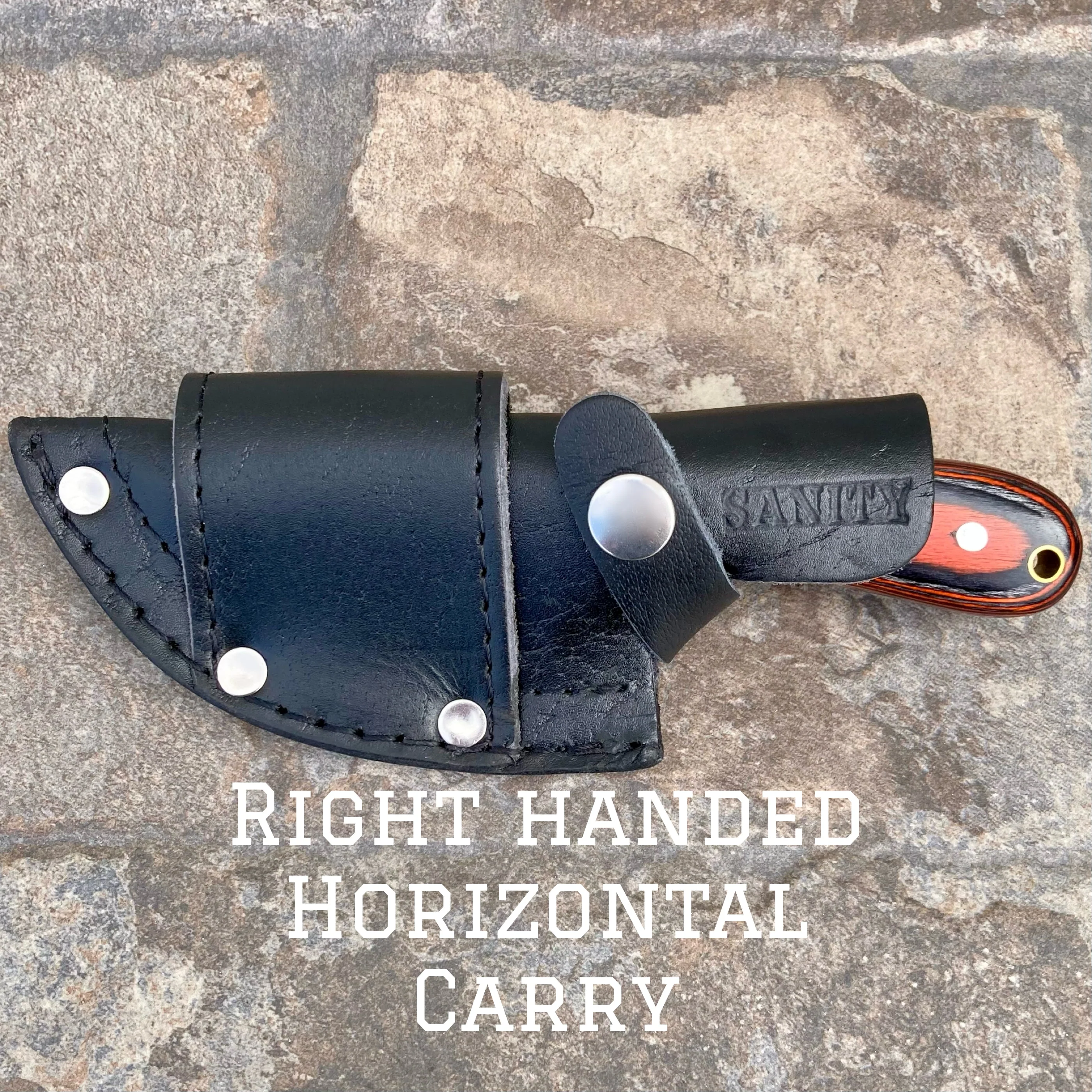 7” Jesse James -  Orange & Black Wood - D2 Steel - Horizontal & Vertical Carry - JJ009 - Image 3