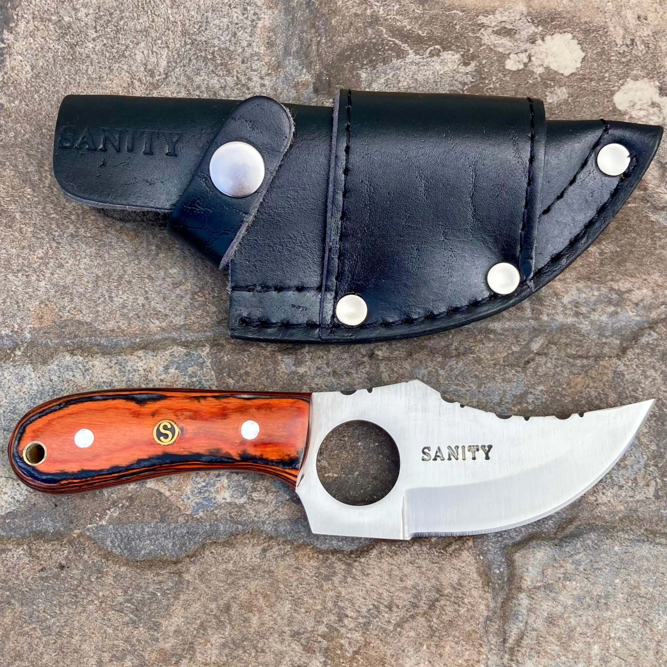 7” Jesse James -  Orange & Black Wood - D2 Steel - Horizontal & Vertical Carry - JJ009 - Image 7