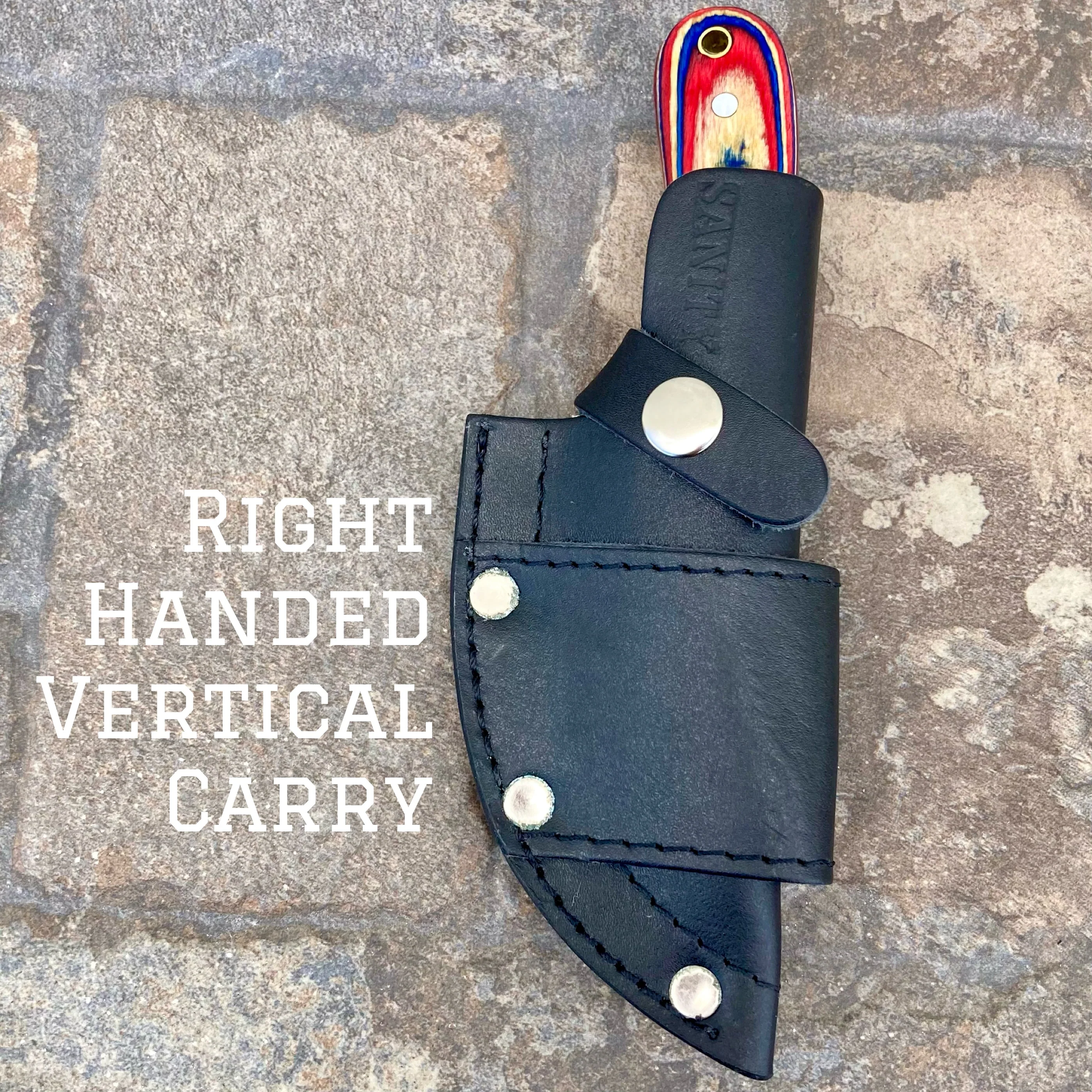 7” Jesse James -  Red/White/Blue Wood - D2 Steel - Horizontal & Vertical Carry - JJ016 - Image 5