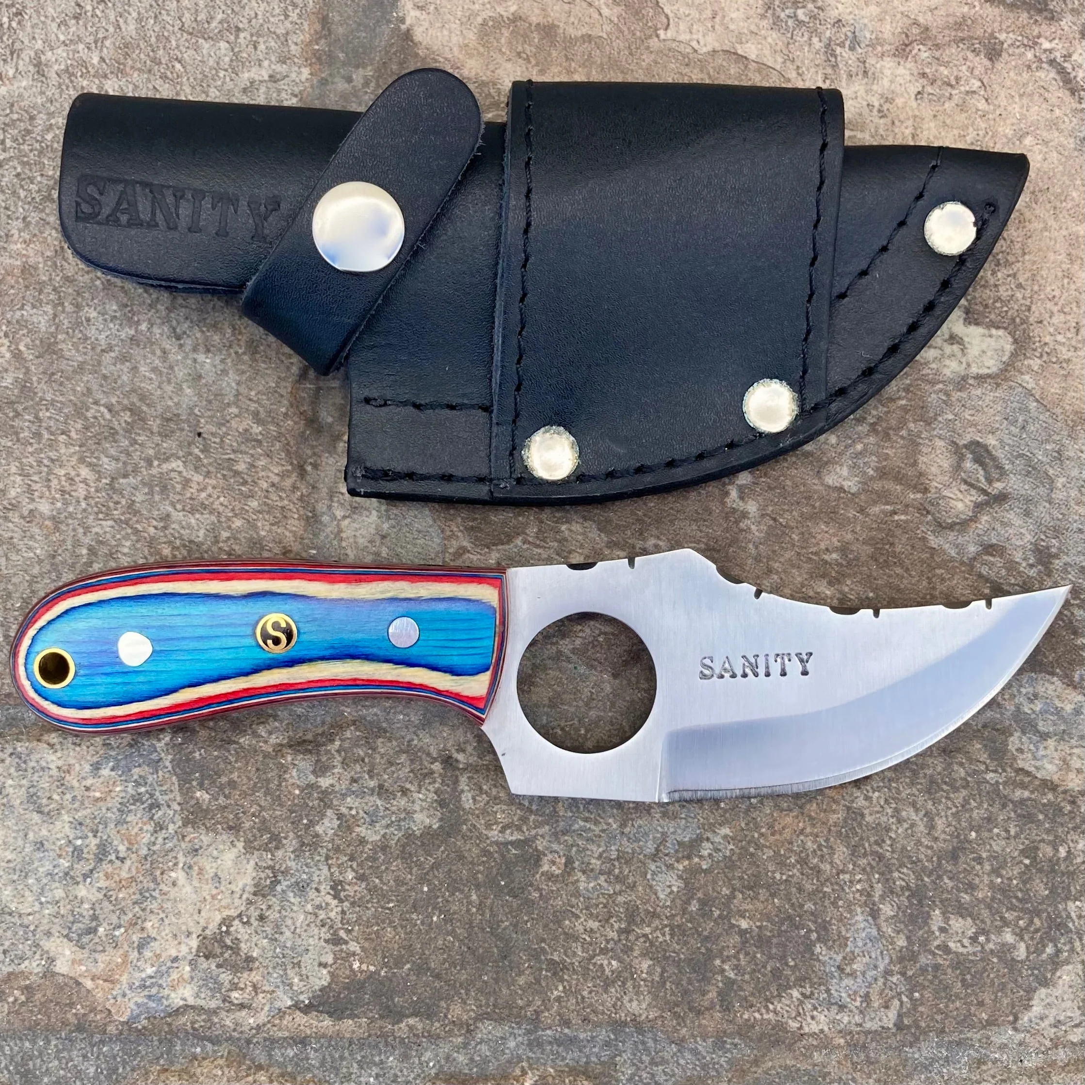 7” Jesse James -  Red/White/Blue Wood - D2 Steel - Horizontal & Vertical Carry - JJ016 - Image 7