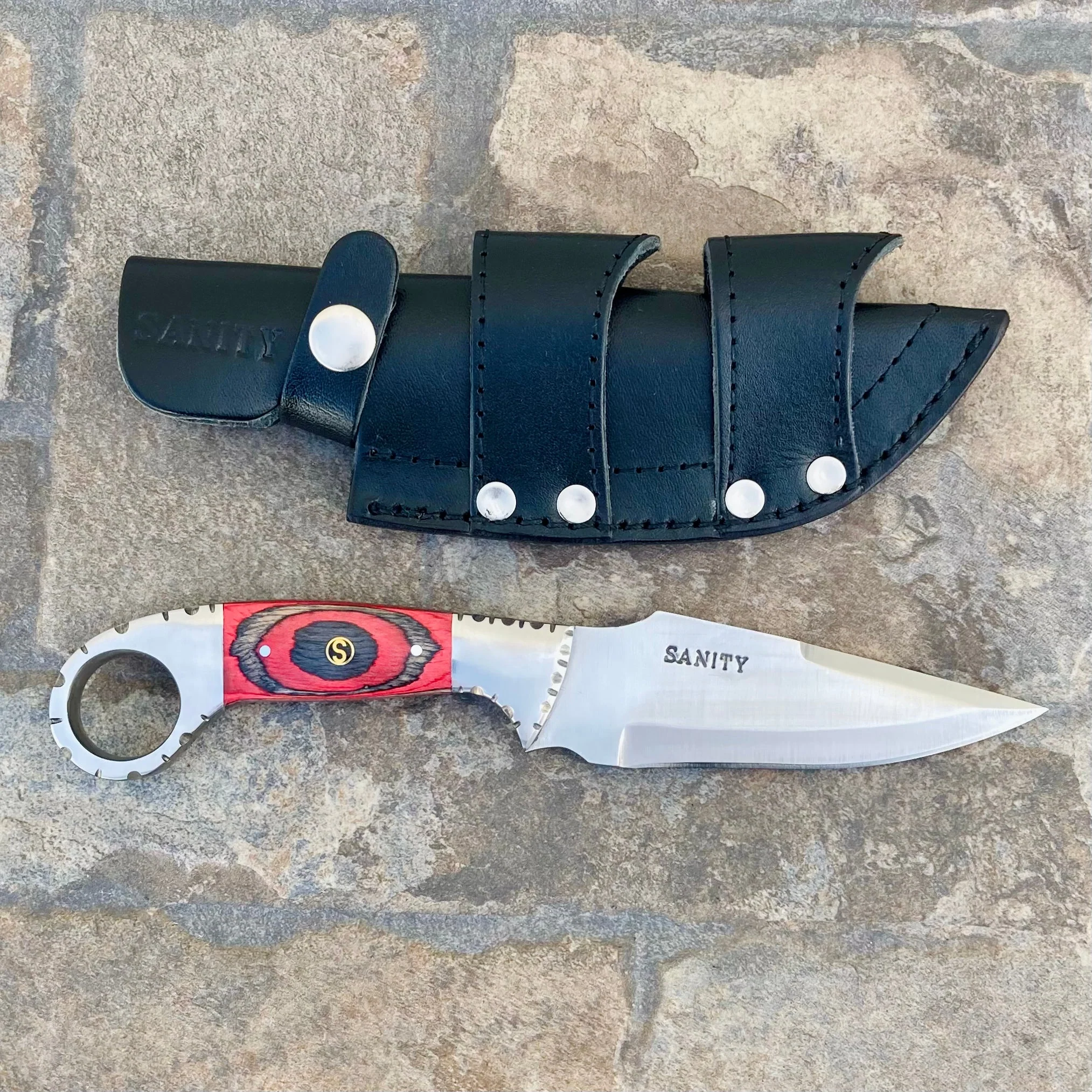 9” Al Capone - Red & Black Wood - D2 Steel - Horizontal & Vertical Carry - PE212 - Image 7