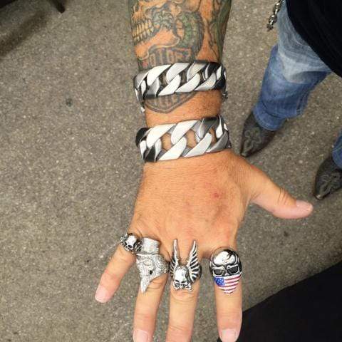 Bagger Bracelet - Brushed - 1.25" Wide - The Classic - B25 - Image 7