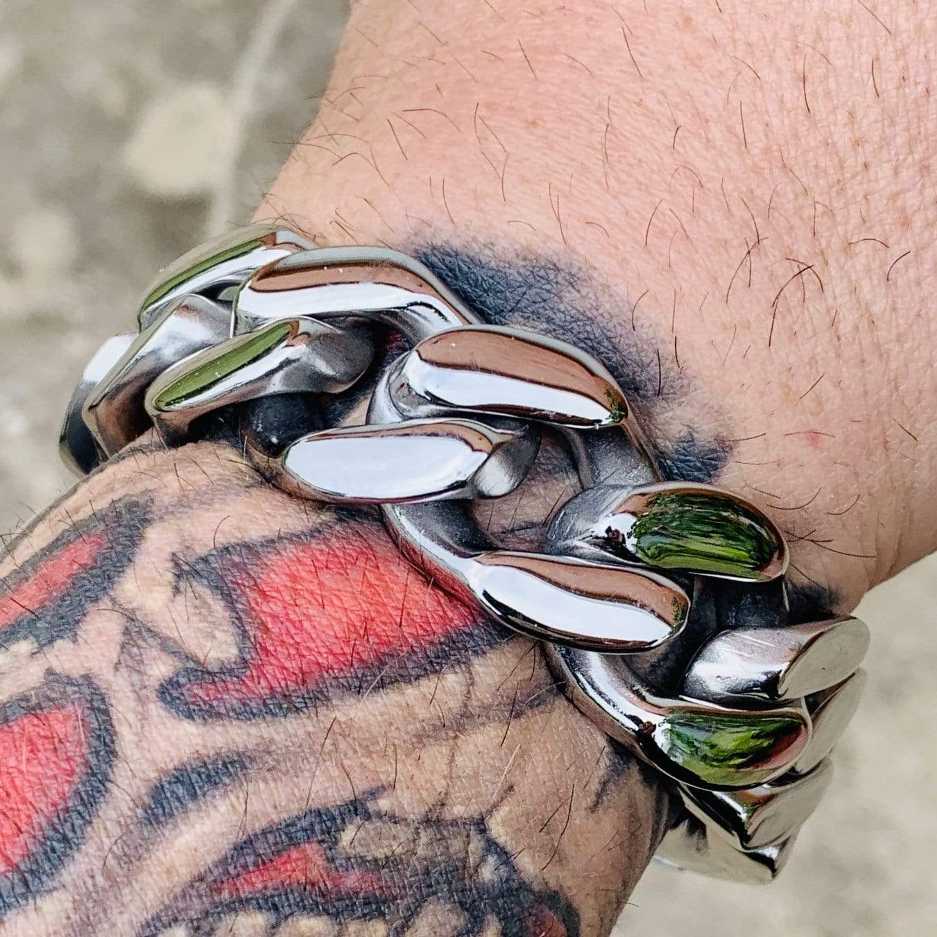 Bagger Bracelet - "EASY BIKER" - Polished - 3/4” wide - B16 - Image 3