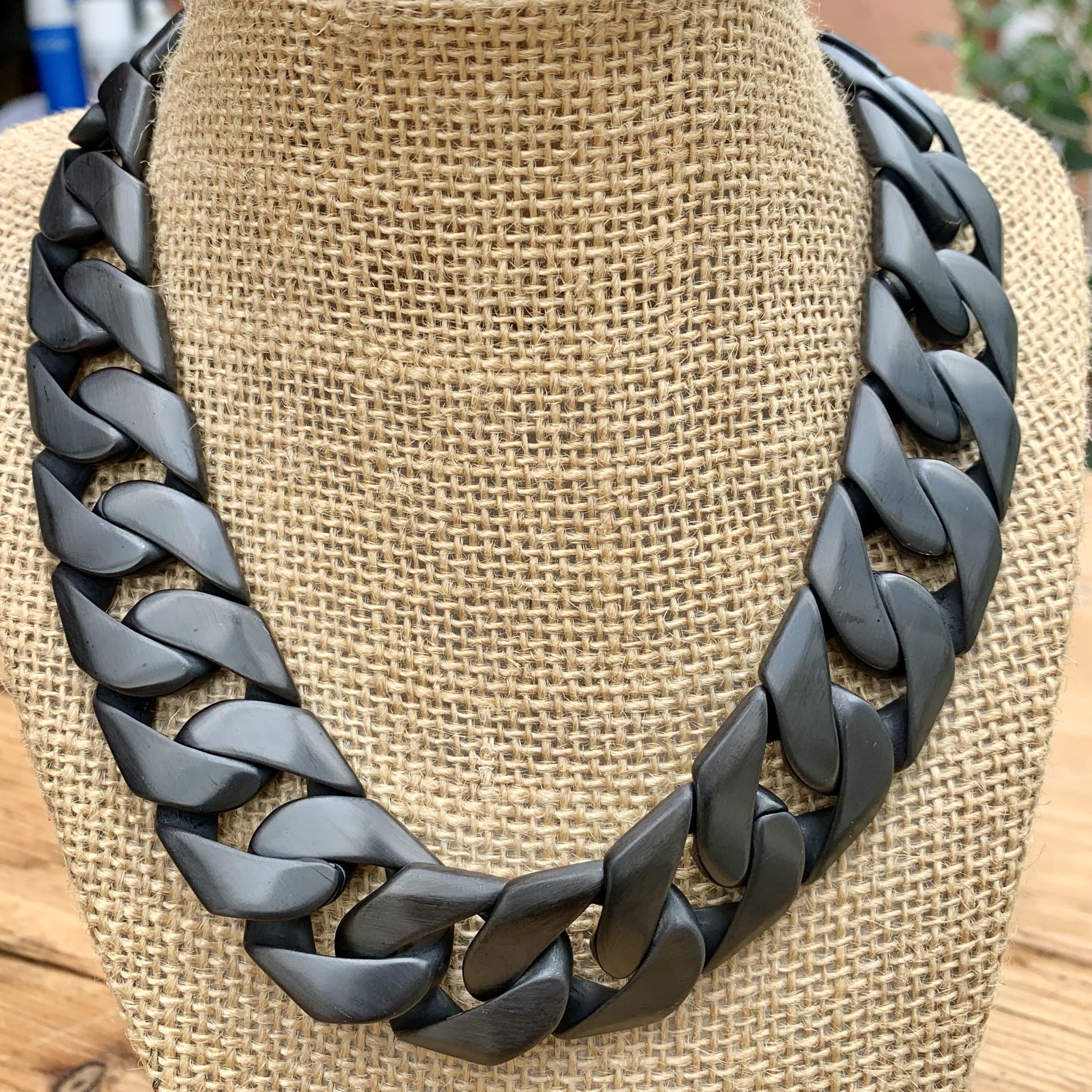 Bagger Necklace - Matte Black - 1" Wide - The Custom - MB21N - Image 3