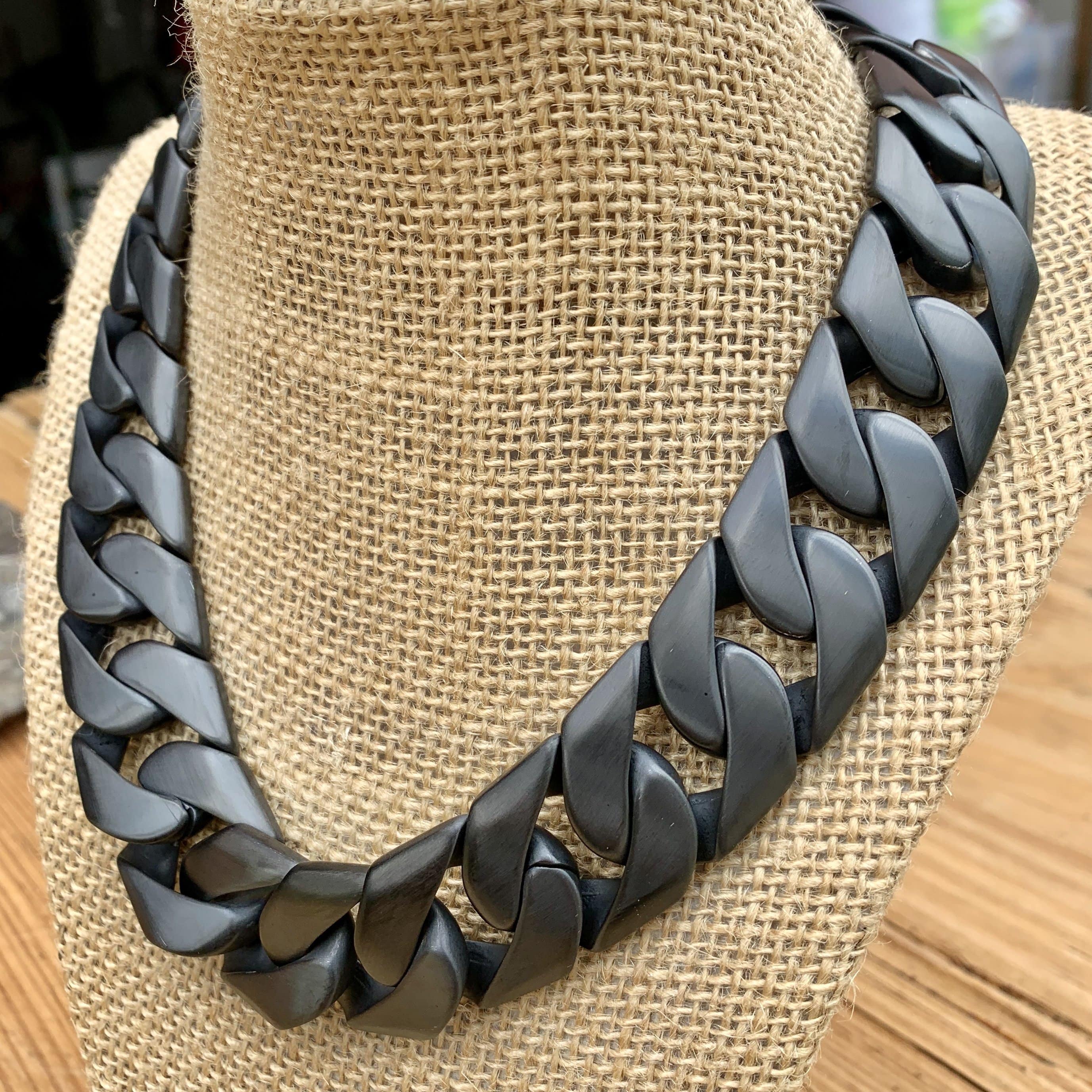 Bagger Necklace - Matte Black - 1" Wide - The Custom - MB21N - Image 5