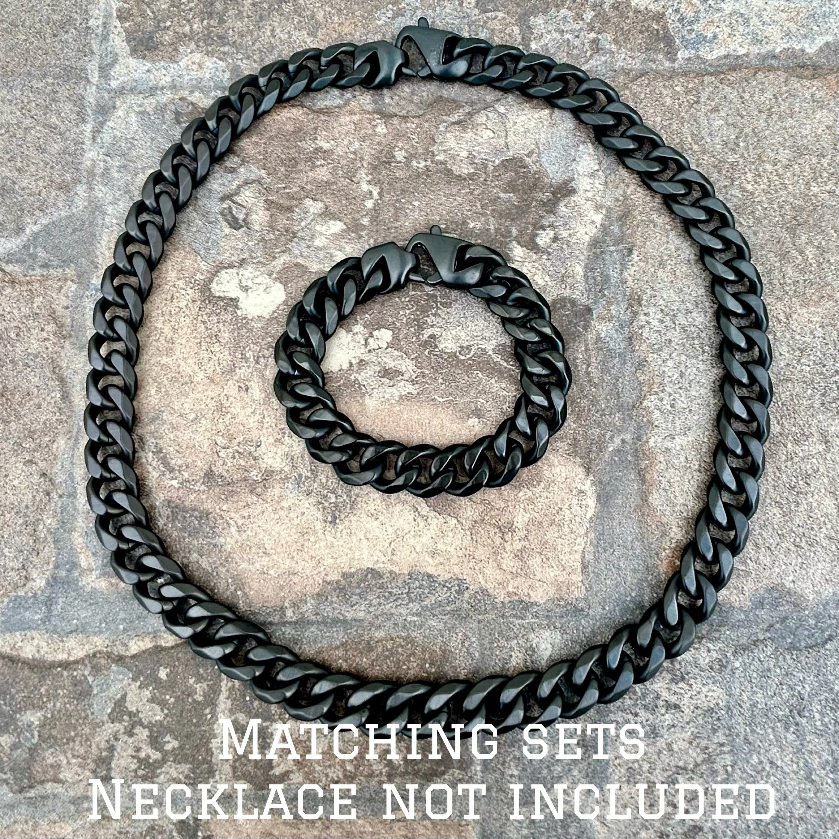 Bracelet Cuban - 1/2" Classic - Matte Black Havana - CB211 - Image 4