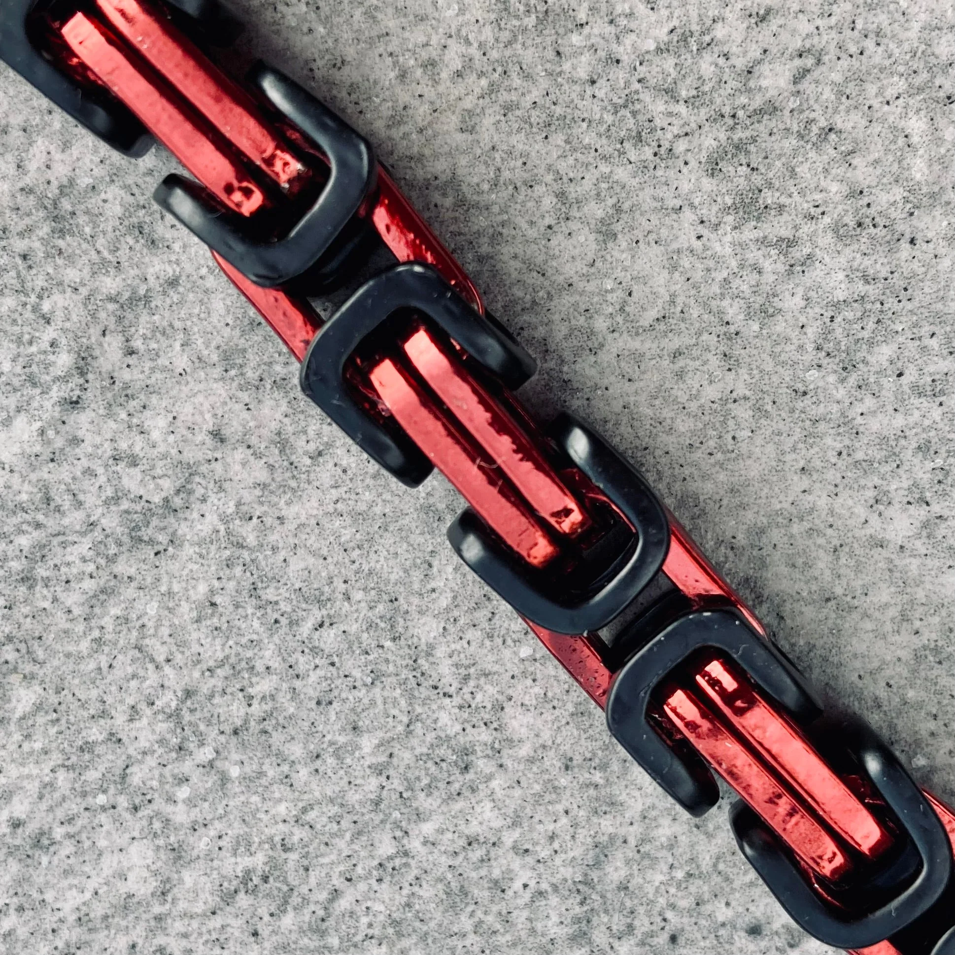 Daytona Necklace - Red & Black - Deluxe - 1/4 inch wide - Image 4