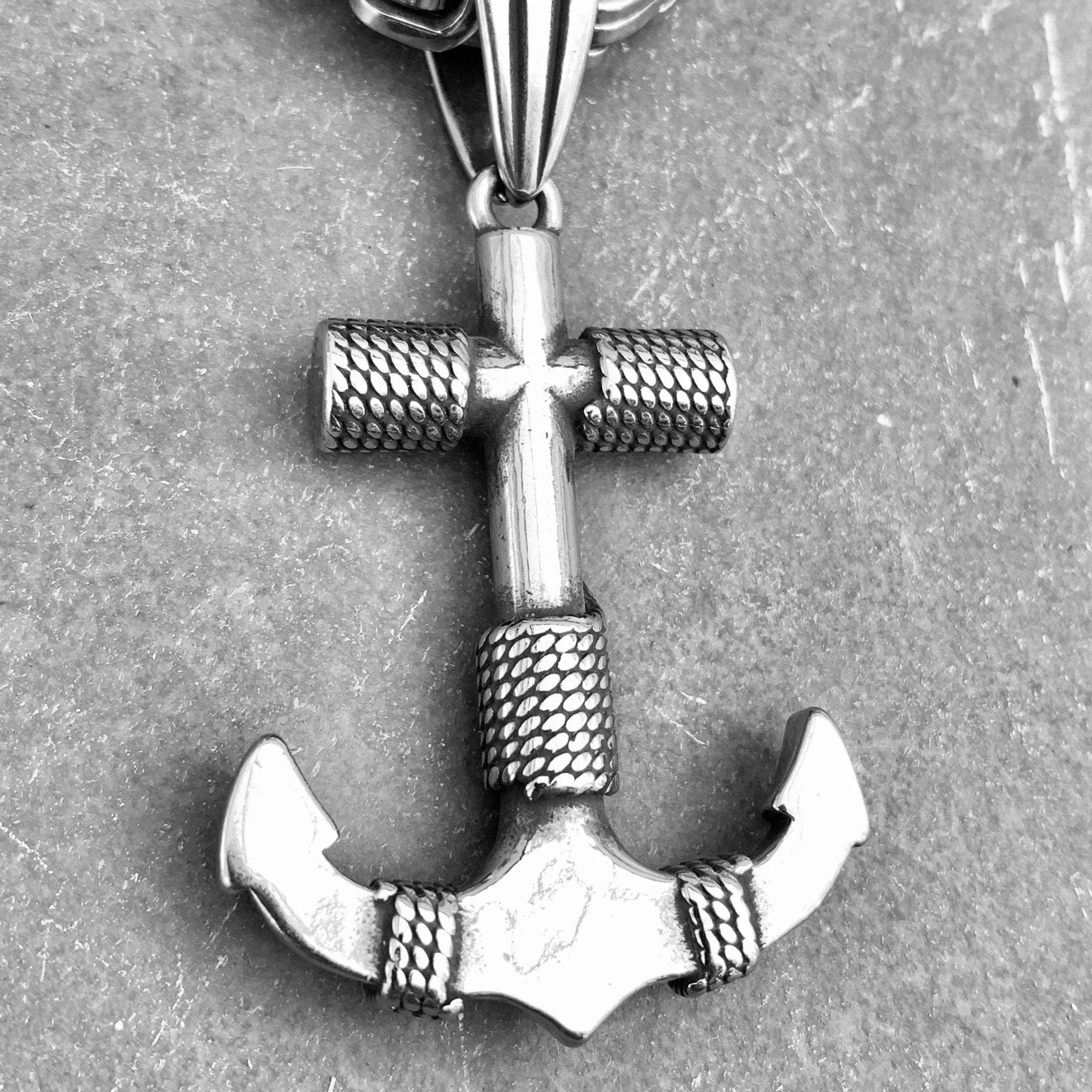 Old School Anchor Pendant - Necklace (469) - Image 3