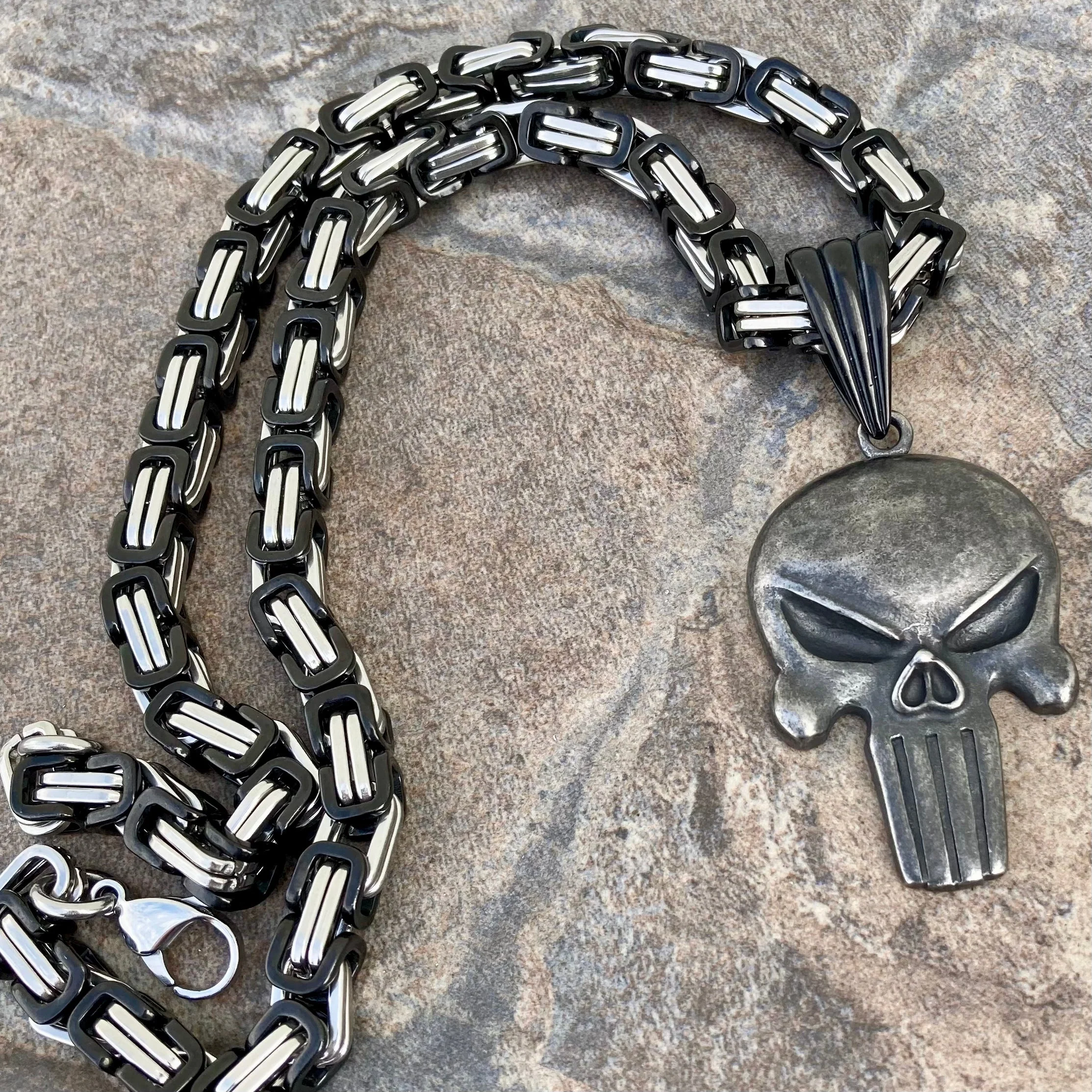 Skull Galvanized Pendant - Necklace (466) - Image 3